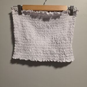 Urban Heritage White Ruffled Mini Skirt